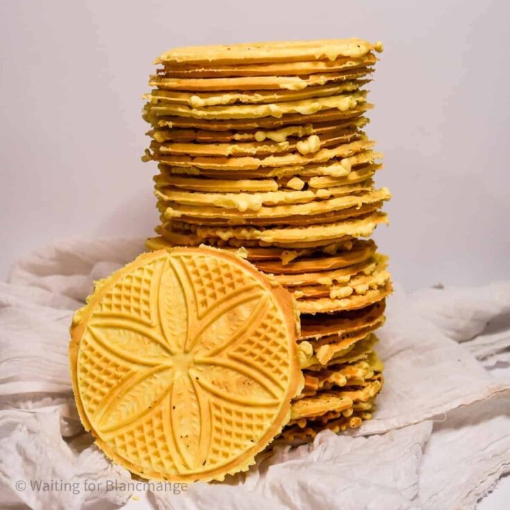 Anise Pizzelle made after reading these Italian desserts