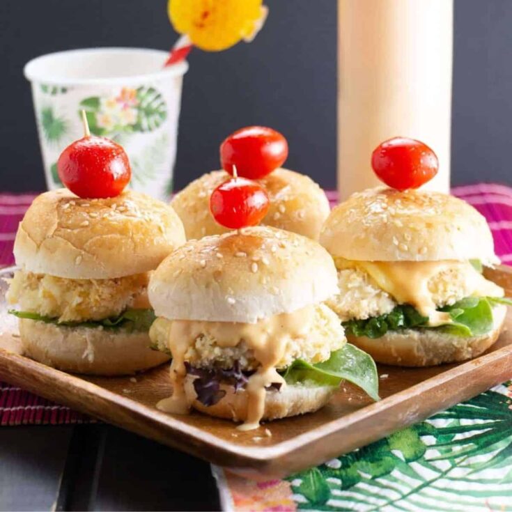 Chicken burger sliders