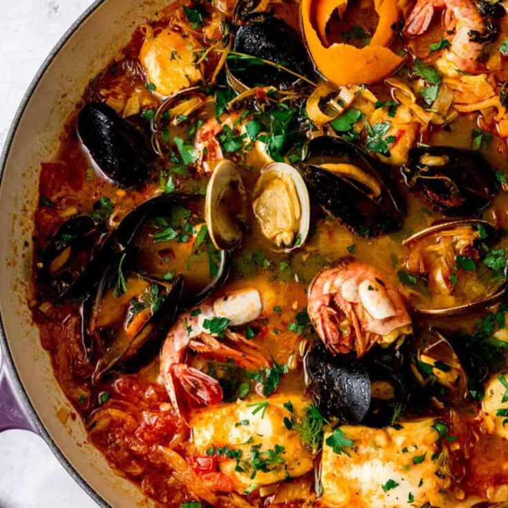 Bouillabaisse made after reading these French dinner recipes