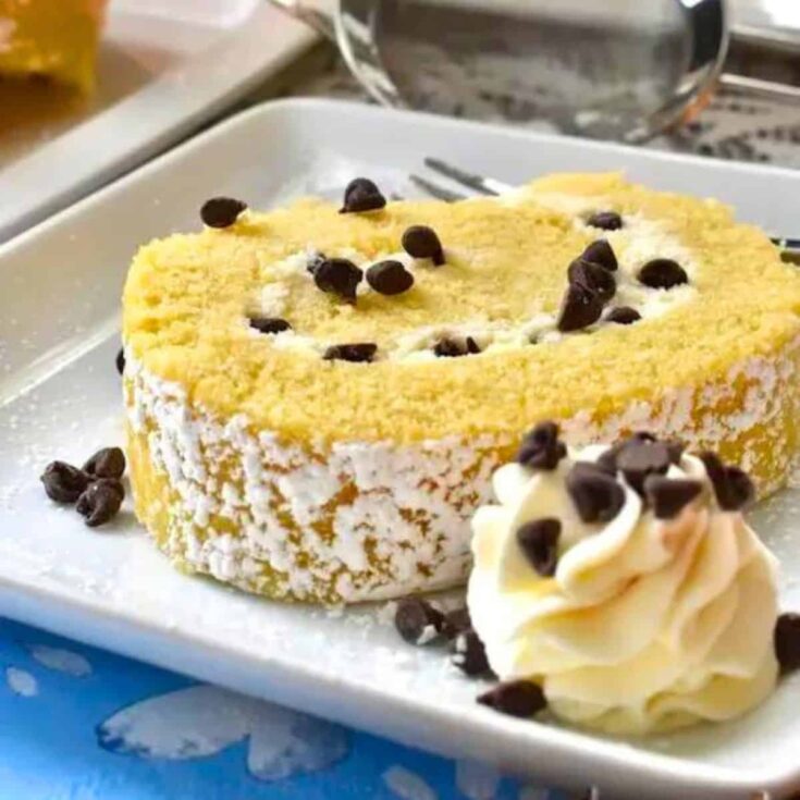 Cannoli cake roll
