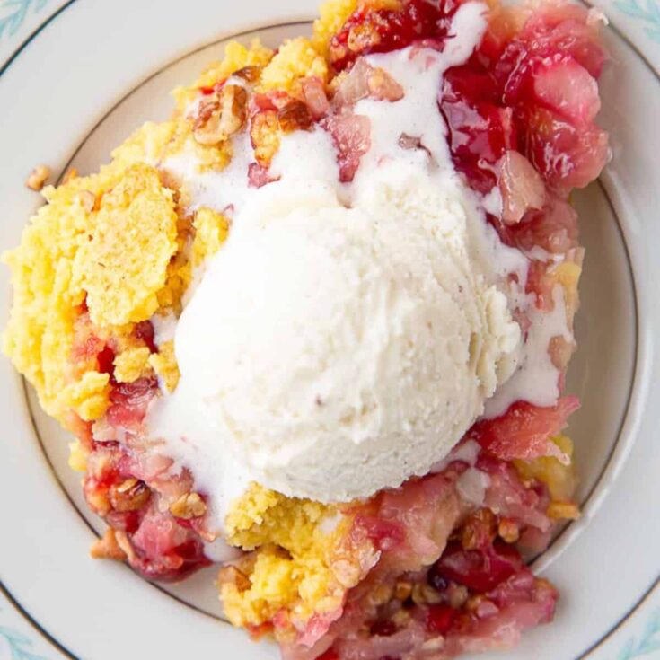 Cherry dump cake with pineapple