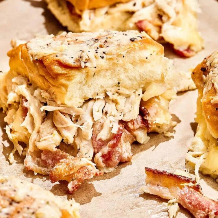 Chicken bacon ranch sliders