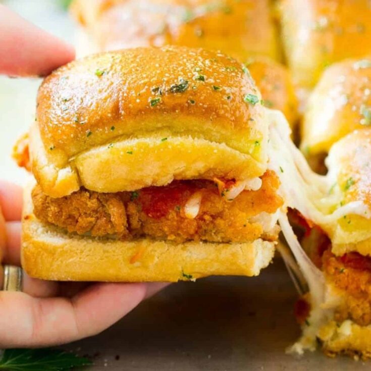 Chicken parmesan sliders