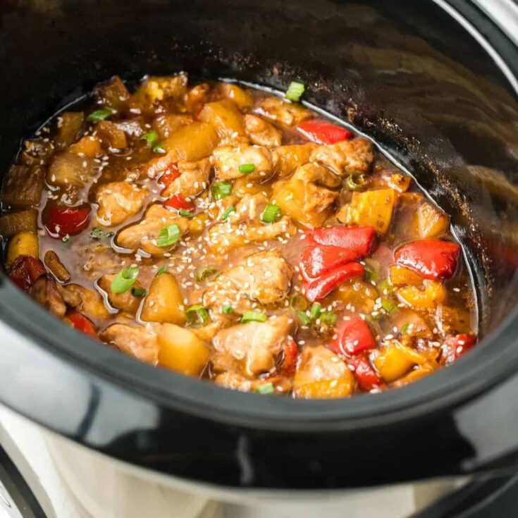 Crock pot sweet Hawaiian chicken