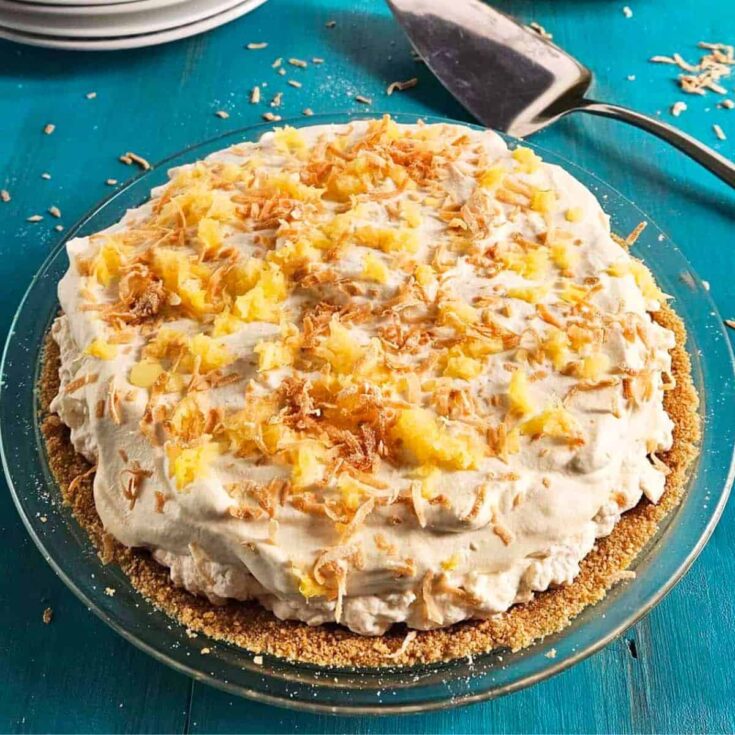 No bake pineapple cream cheese pie