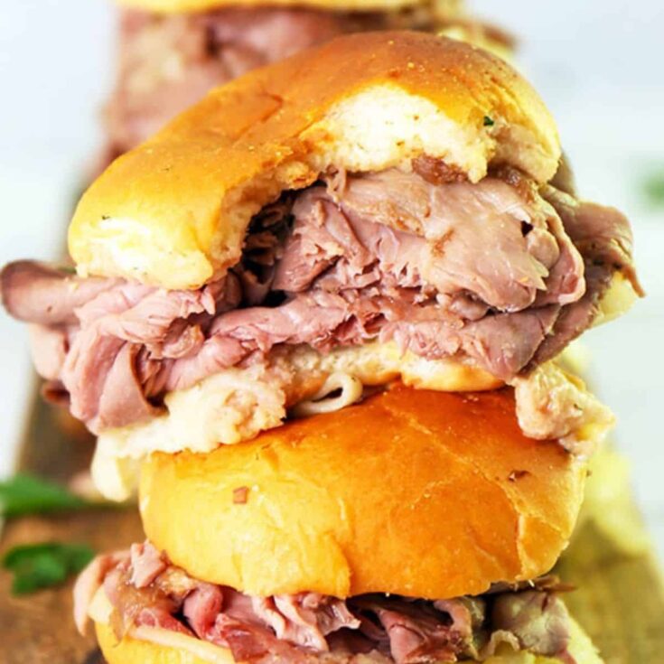 French dip sliders with provolone