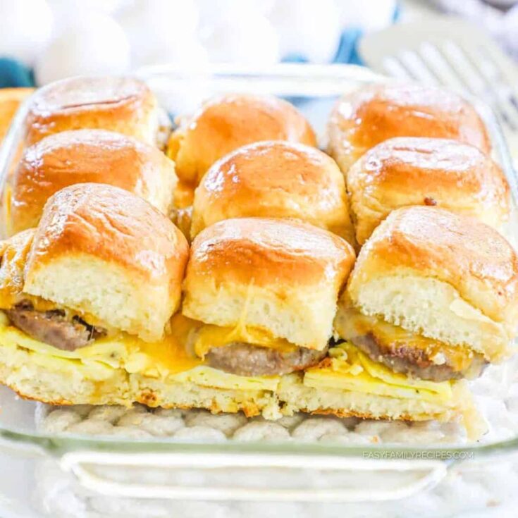 Hawaiian roll breakfast sliders