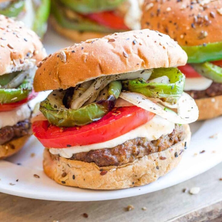 Italian grilled hamburgers