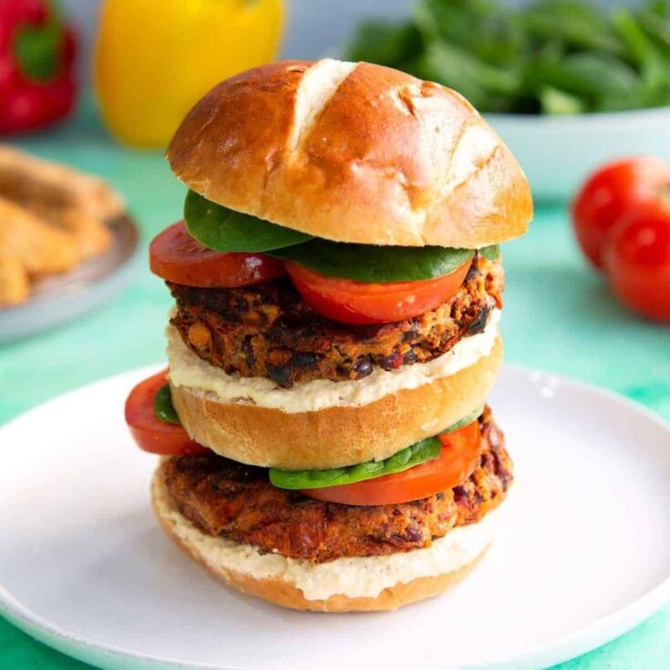 Kidney bean burger made after reading these Burger recipes