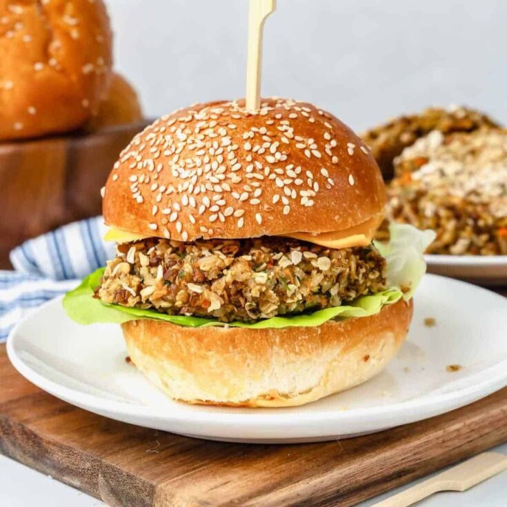 Lentil rice burger