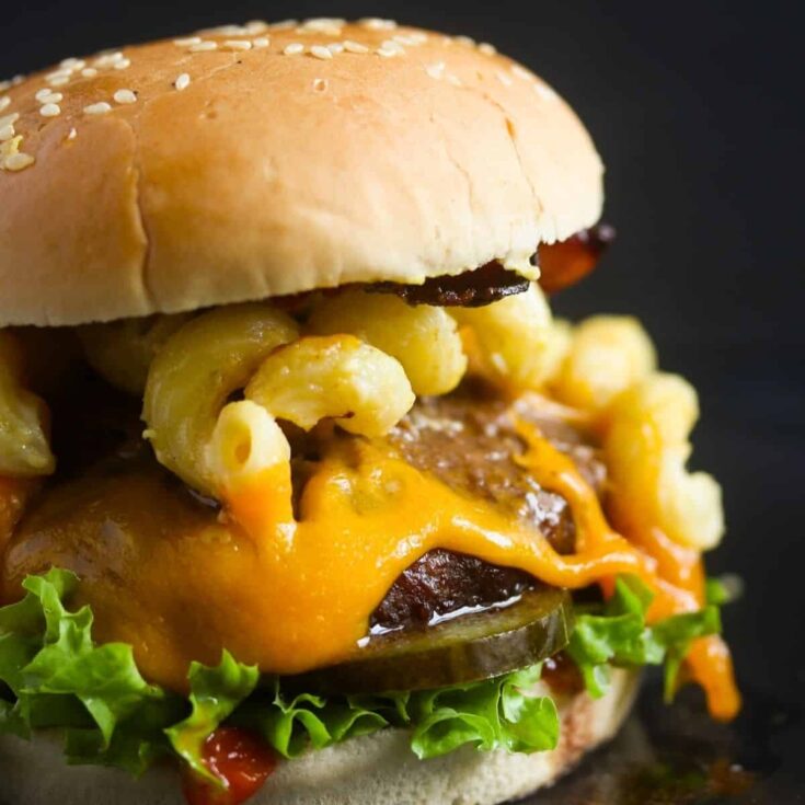Mac and cheese burger