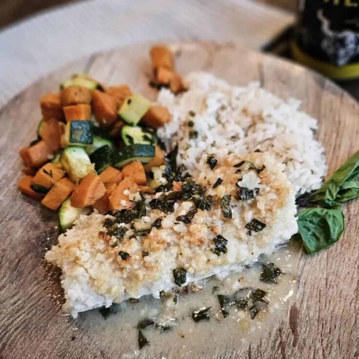 Macadamia nut crusted mahi mahi