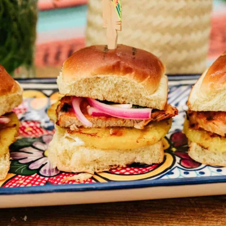 Mexican pork chop sliders al pastor