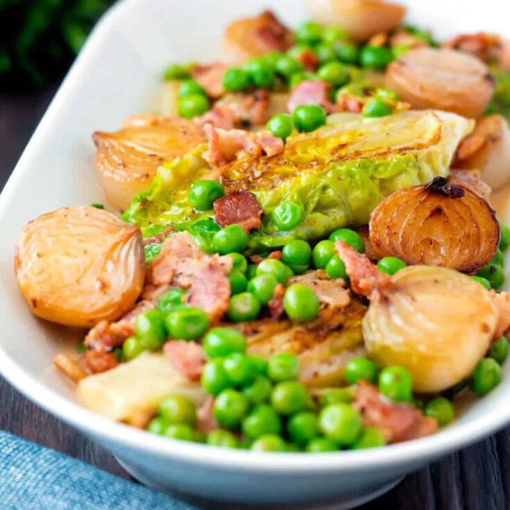 Petits pois a la Francaise made after reading these French dinner recipes