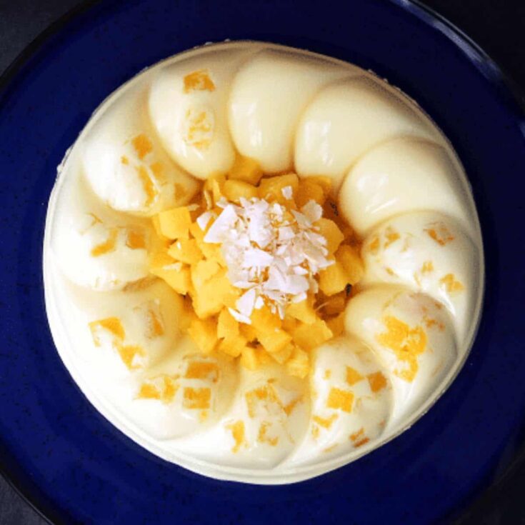 Pina colada panna cotta
