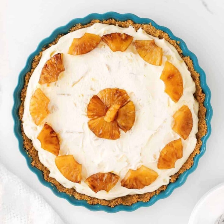 No bake pineapple cream cheese pie