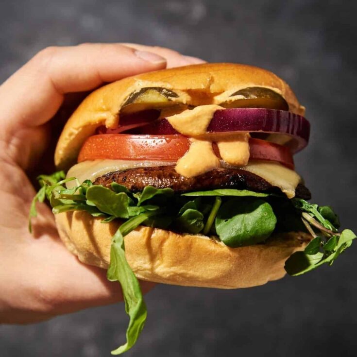 Portobello mushroom burger