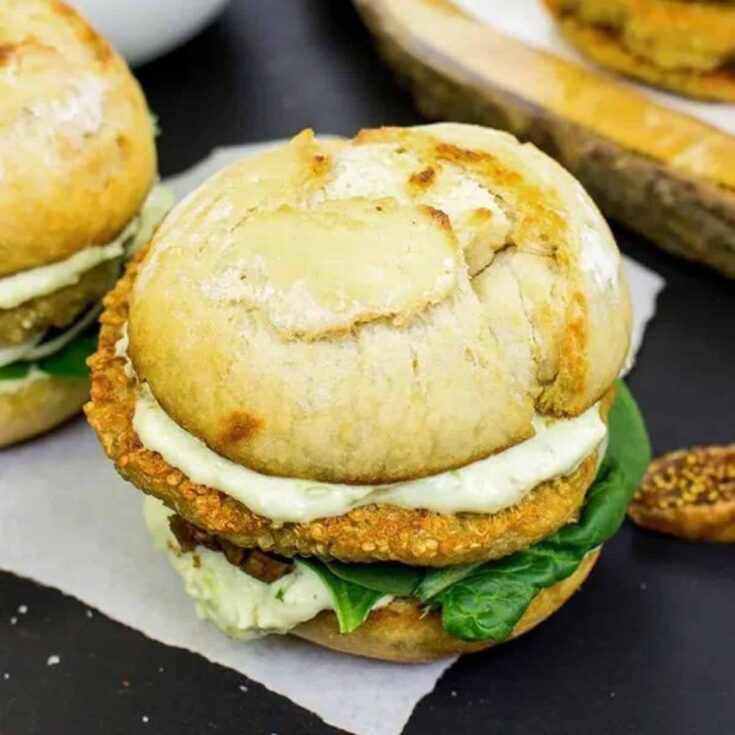 Quinoa burger made after reading these Burger recipes