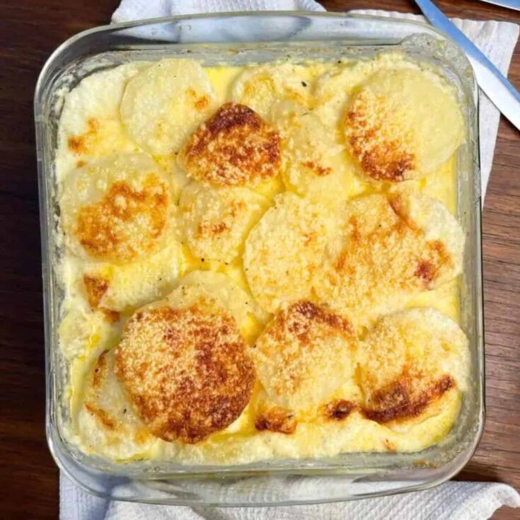 Scalloped potatoes made after reading these Potluck side dishes