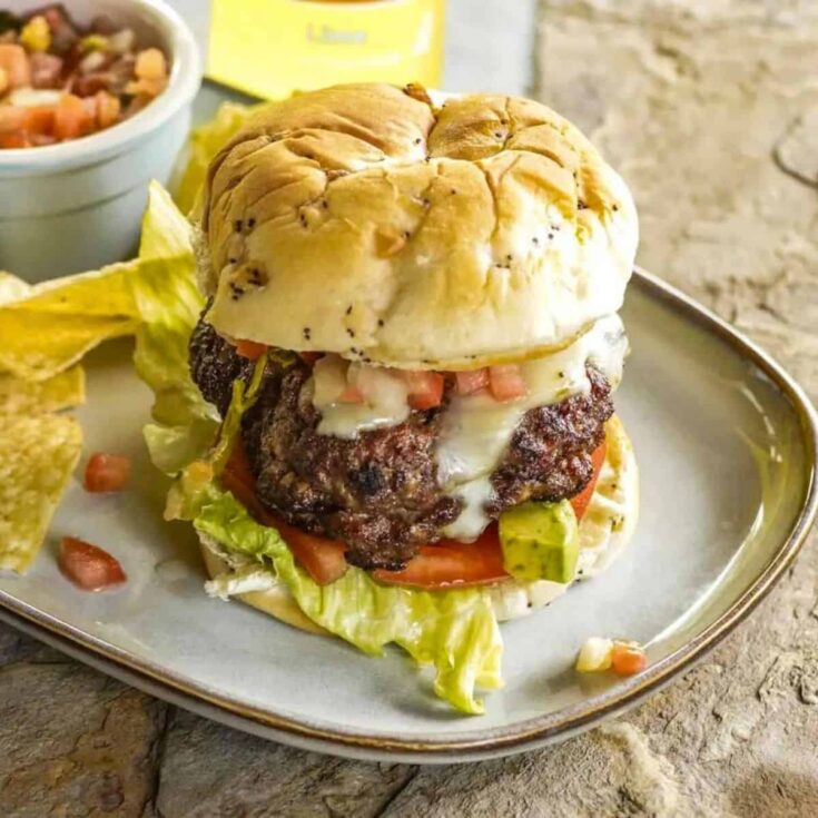 Stuffed Mexican chorizo burger