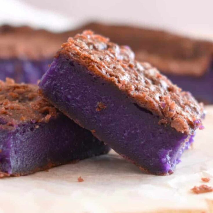 Ube butter mochi