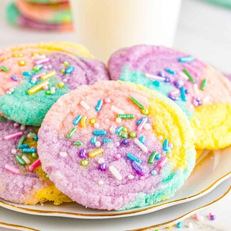 Colorful unicorn cookies