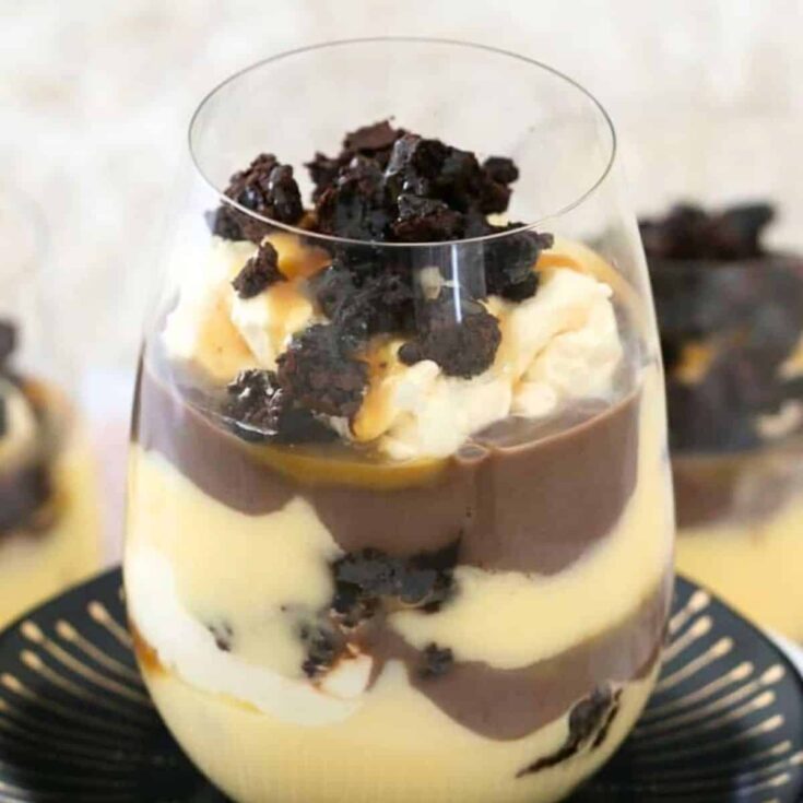 Bailey's chocolate brownie made after reading these Christmas trifle recipes