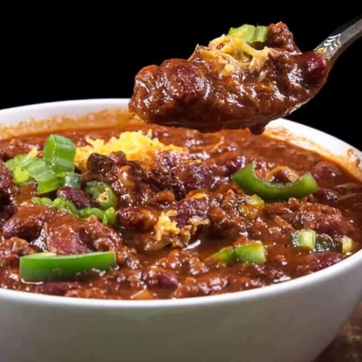 A bowl of Instant Pot chili