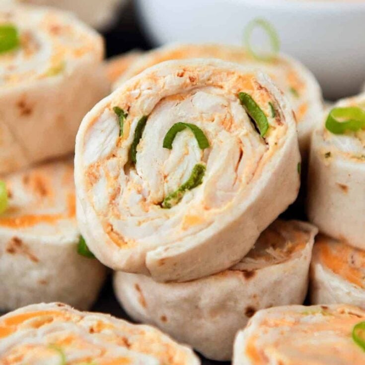 Buffalo chicken pinwheel made after reading these Pinwheel appetizers
