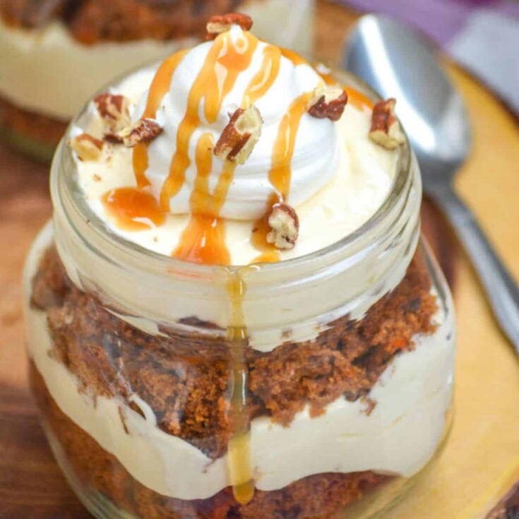 Carrot cake cream cheese pudding