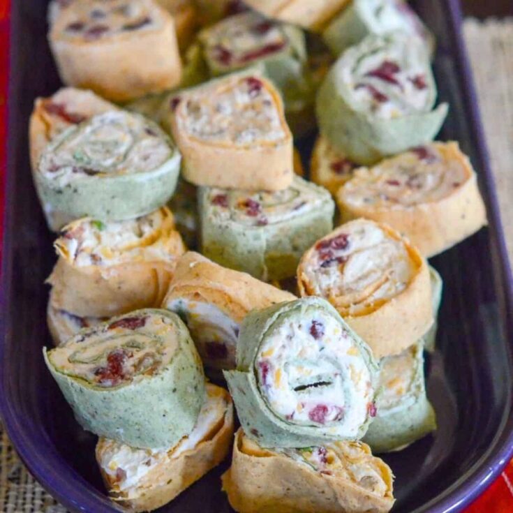 Cranberry cream cheese pinwheel