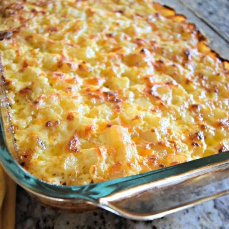 Ham and cheesy potato casserole