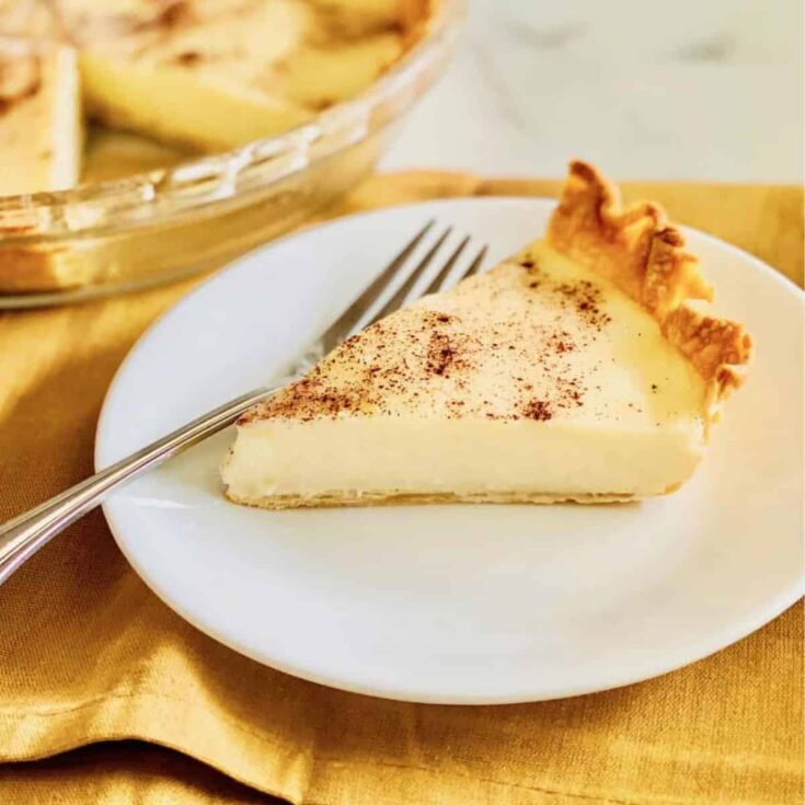 A slice of Indiana sugar cream pie