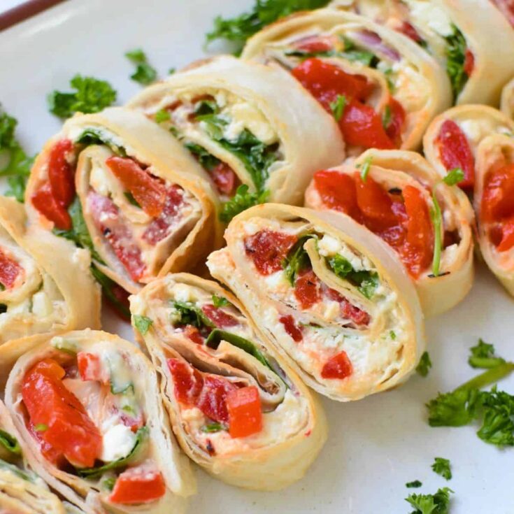 Mediterranean pinwheel appetizer