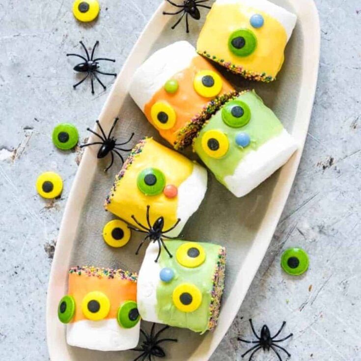 Monster Halloween marshmallow pops