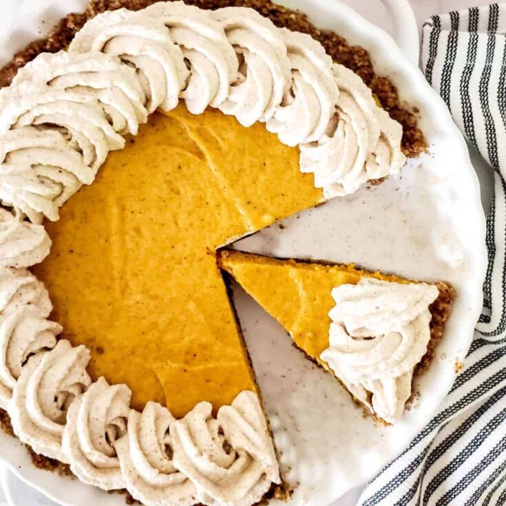 Pumpkin chiffon tart made after reading these Thanksgiving pie recipes
