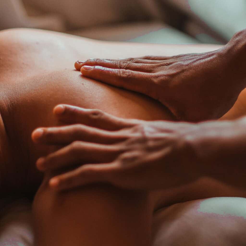 A man being massaged