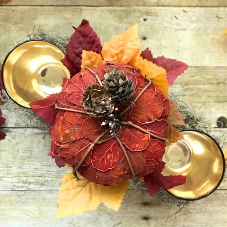 Rustic Fall table centerpiece