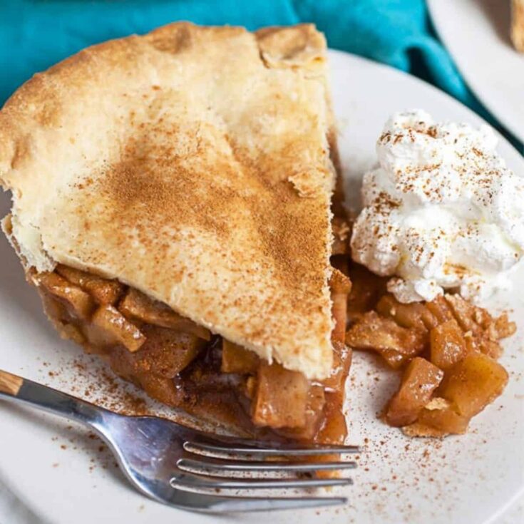 Rustic old-fashioned apple pie