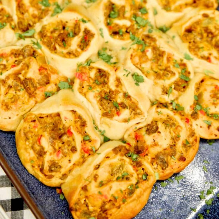 Sausage pinwheel appetizers