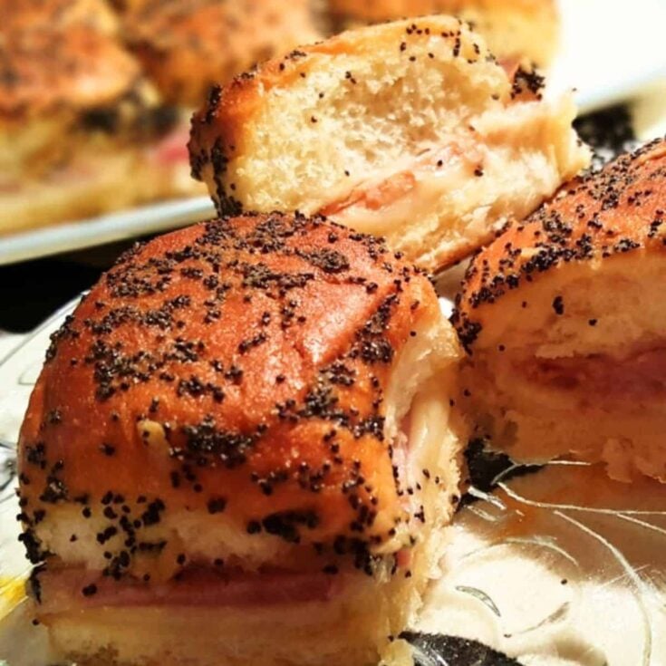 Southern baked ham and cheese sandwiches