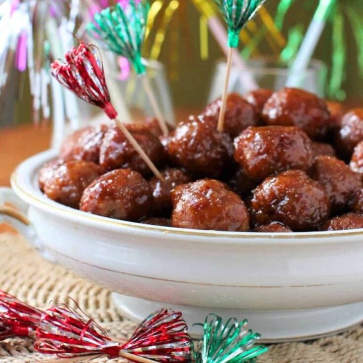 Sweet and sour ham balls in a bowl