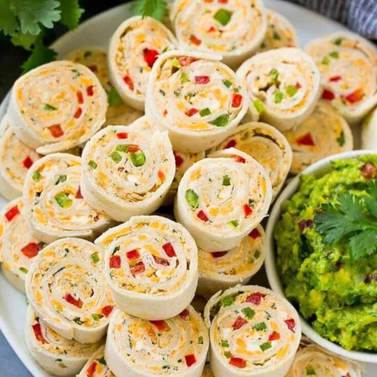 Taco pinwheel on a big plate