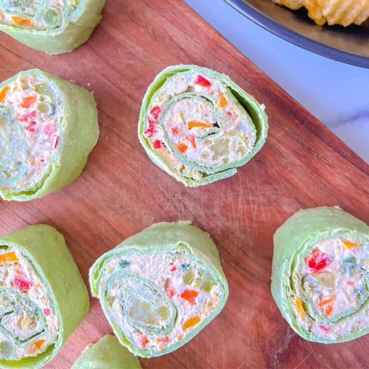 Veggie pinwheel appetizers