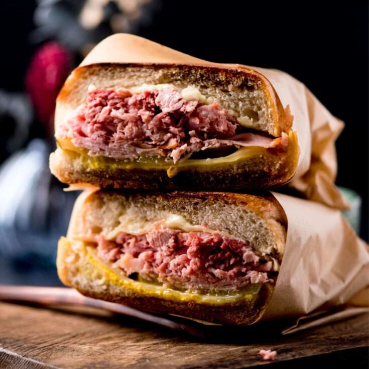 Cuban sandwich with leftover pulled pork