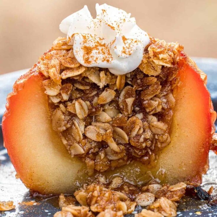 Campfire baked apple dessert
