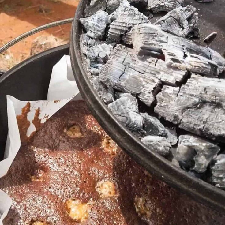 Campfire brownies dessert