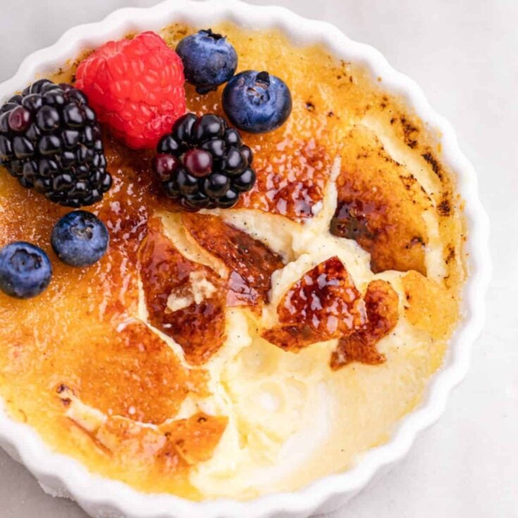 Creme brulee made after reading these Easy romantic desserts