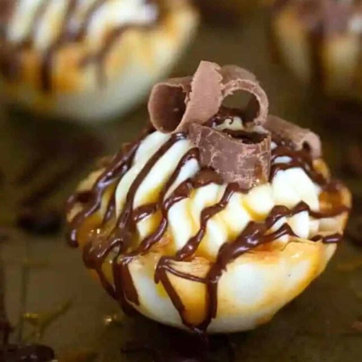 Dark chocolate and salted caramel cheesecake bites