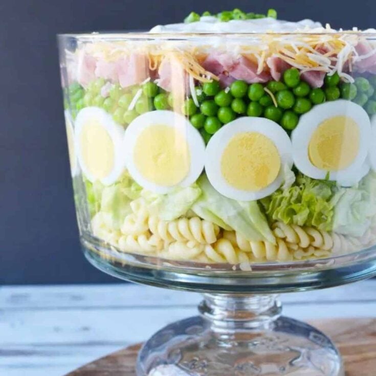 A big bowl of Grandma's 7 layer salad